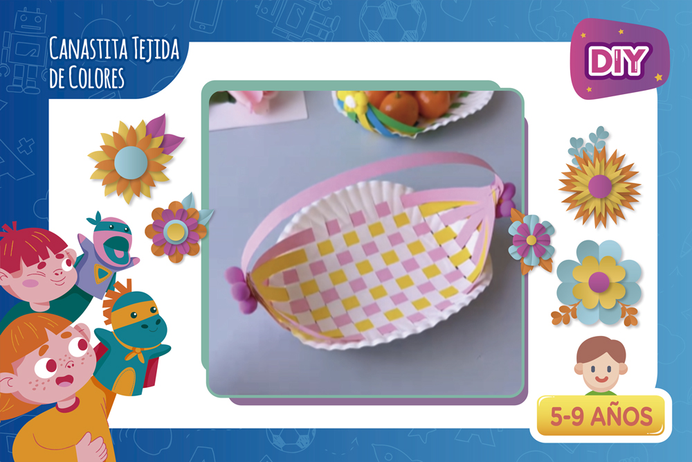 DIY | Canastita tejida de colores