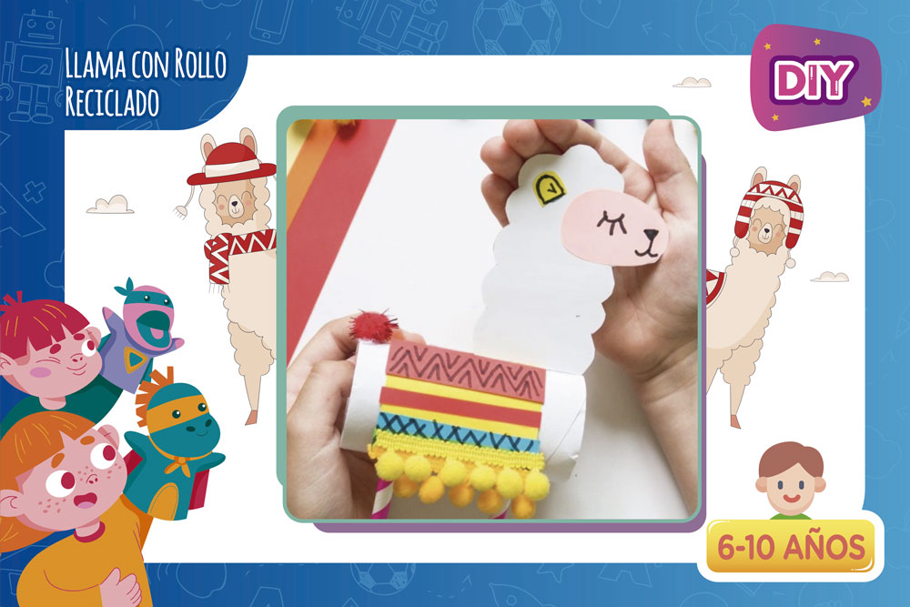 DIY | Llama con Rollo Reciclado