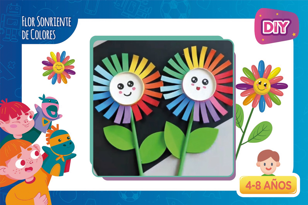 DIY | Flor Sonriente de Colores​